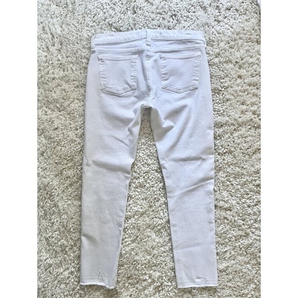 Veronica Beard Brooke Mid-Rise Skinny Jeans White Size 28 - Picture 7 of 7